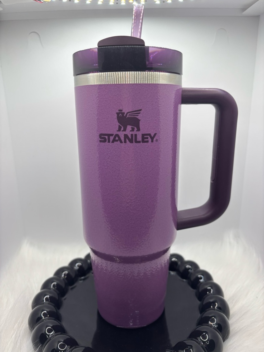 Stanley Purple Travel Tumbler with Handle 30 oz